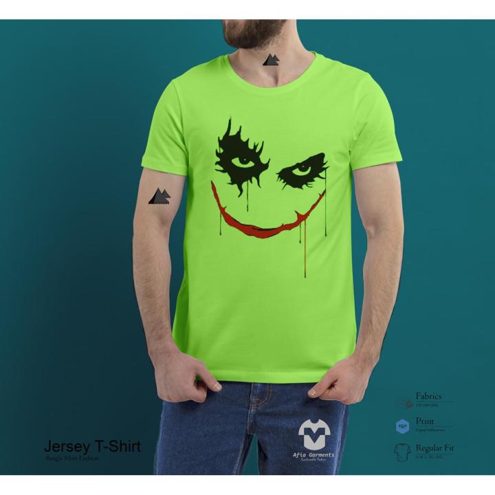 Batman Dark Knight Joker Smile Coloring T-Shirt Tshirt For Men