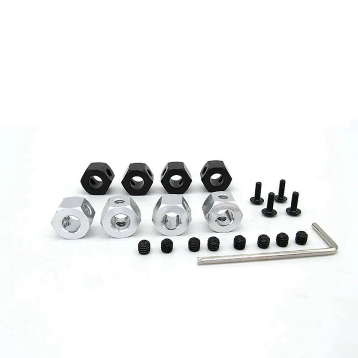 1%20Set%205Mm%20To%2012Mm%20Metal%20Combiner%20Wheel%20HUB%20Hex%20Adapter%20&%204%20Pcs%20Rubber%20Wheel%20Tire%20Tyre%20-%20Image%205