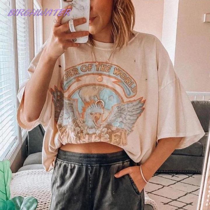 Women's%20Oversized%20T-shirt%20Summer%202022%20Pattern%20Printed%20Short%20Sleeve%20Tee%20Shirt%20Vintage%20Clothing%20Loose%20Pullover%20Female%20T-shirts%20-%20Image%203