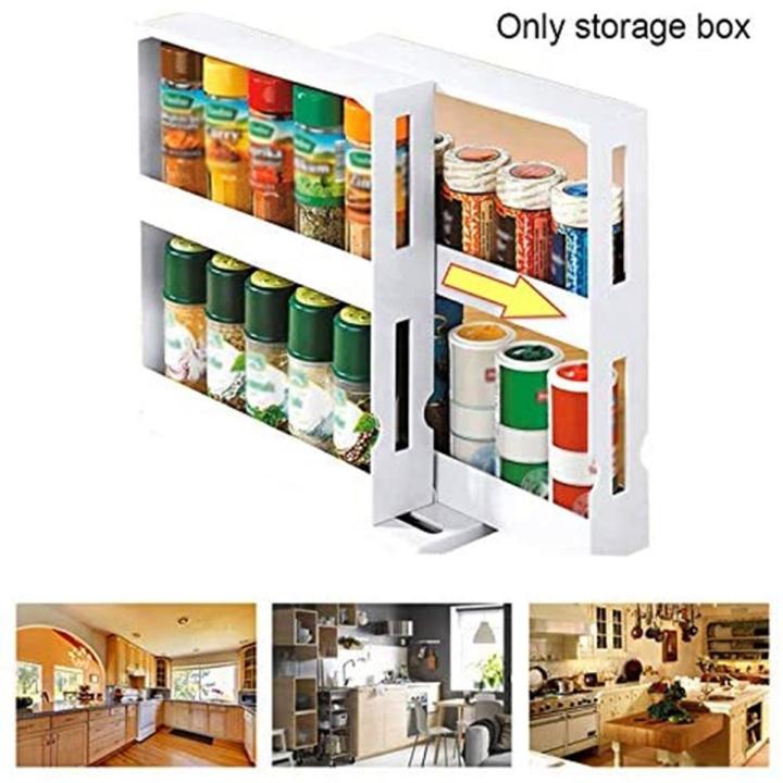 Normal Multi-Function Spice Rack Food Seasoning Storage Box Organizer ...