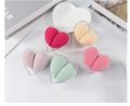 Creative new heart-shaped powder puff makeup tool that becomes bigger when exposed to water, and does not absorb powder when applying makeup -1box. 