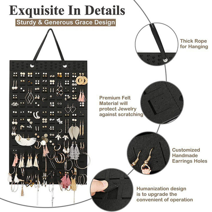 Earrings%20Hanging%20Organizer%20Wall%20Earring%20Holder%20Soft%20Felt%20Hanger%20Jewelry%20Necklace%20Earring%20Display%20Hanging%20Storage%20Qoddess%20-%20Image%203