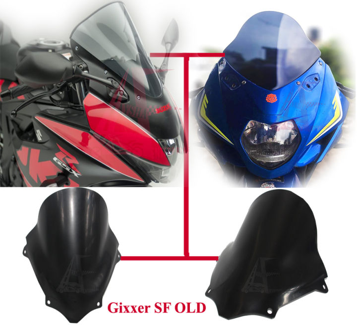 Motorcycle%20Windshield%20Windscreen%20Gixxer%20Sf%20Old%20dark%20smoke%20-%20Image%203