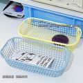insMilky Yellow Desktop Storage Basket Sundries Stationery Storage Box Student Minimalist Table Decoration Iron Storage. 