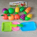 Play Food Toy cutting Fruit & Food cutter Set play Kitchen Kits early Education Toys for Girls AND BOYS 10 Pcs. 