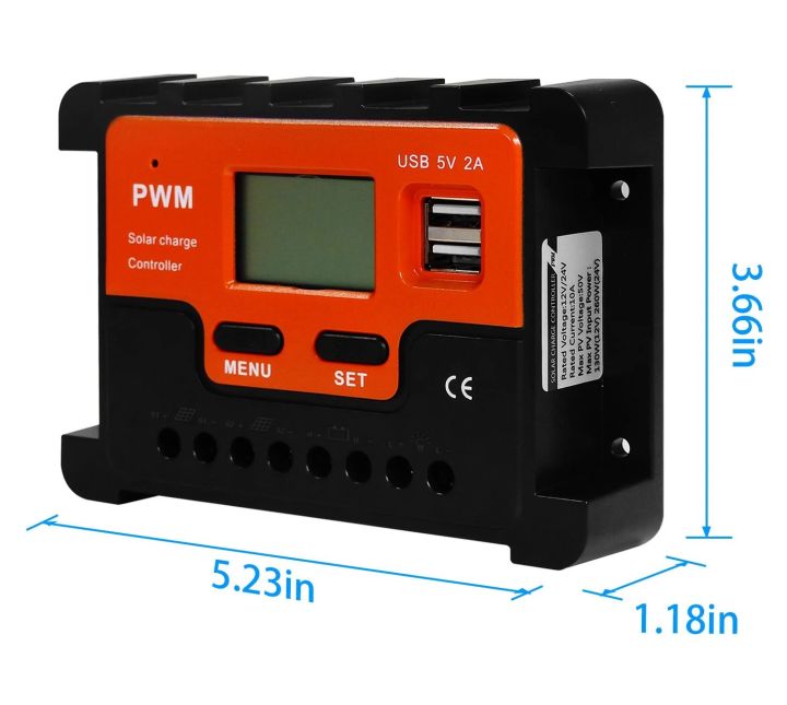 20amp/30amp PWM Solar Charge Controller 12V 24V Car LCD Display ...
