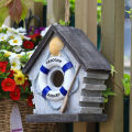 Migeet Hanging Bird House Decorative Cute Cage for Bird Outdoor Resin Bird House Hanging Nest Ornament Bird Box Figurine For Cockatoo Macaw Parakeet Finches.