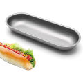 Durable Hot Dog Mold Carbon Steel Sausage Molds Non Stick Bakeware Oval Hotdog Bun Baking Pan for DIY Homemade Bread Tool 3Pcs. 