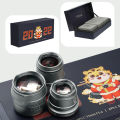 TTArtisan 17mm F1.4 35mm F1.4 50mm F1.2 APS-C manuel odak titanyum gri portre fotoğrafçılığı Lens için Sony E Fuji X Canon M M43.