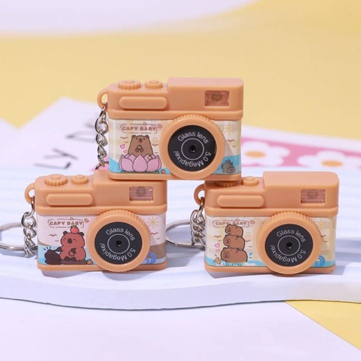 【Special offer】 Beautiful LED Lighting Capybara Camera Keychain Cartoon ...