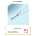 Silver color necklace ladies elegant chain necklace fashion stars tassel sterling silver jewelry round r necklace.