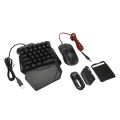 Keyboard Mouse Converter Set Wired Wireless RGB One Handed Keyboard Mouse Adapter Combo for Android for Harmony for IOS. 