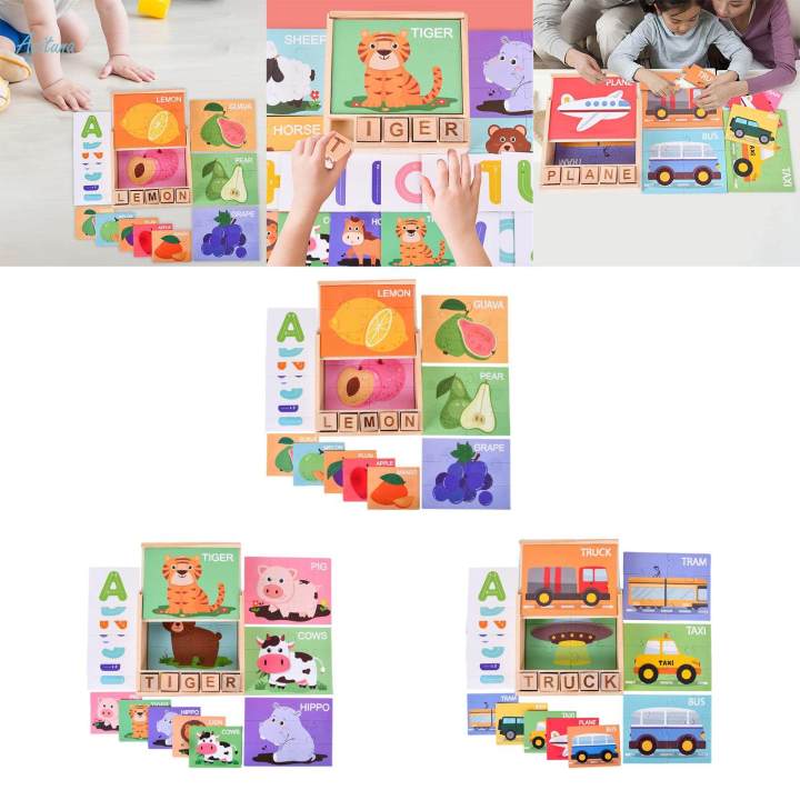 Wooden Educational Abc Puzzle Alphabet Matching Puzzle for Preschool Kids