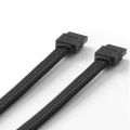 2 Pcs 50CM SATA 3.0 III SATA3 7Pin Data Cable 6Gb/S SSD Cables HDD Hard Disk Data Cord with Nylon Sleeved Premium Version (Black & Red).