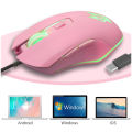 USB Wired Gaming Mouse Cool Lighting Type-C Portable Power saving mouse Creative mouse  Computer. 