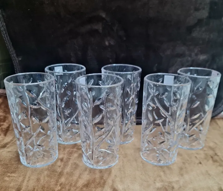 Water%20drinking%20glass%206%20piece%20set,%20plastic%20clear%20Transparent%20Glass%20Set%20Plastic%20Drinking%20Glasses%20Crystal%20Set%20of%206%20Unbreakable%20Stylish%20Transparent%20Glass,%20Water%20Glass,%20Juice%20Glass%20etc%20-%20Image%204