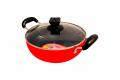Premium Non-Stick Kadhai Gas Bottom - 26.5cm - Red. 