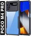 Back Cover for Poco M4 Pro  (Black, Transparent Cover). 