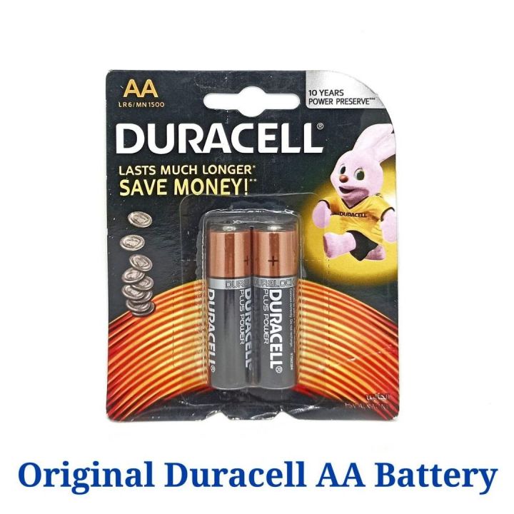 Duracell Plus Power AA LR6 1.5V Long Lasting Alkaline Battery - 2 Pcs Pack (Non Rechargeable)
