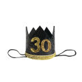 Chicinlife 1Pcs 30 40 50 60 Year Old Crown Birthday Headband Birthday Party Hat Anniversary Adult 30th Birthday Decor Supplies LaoXzhongX.