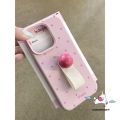 Cartoon Simple Macaron Love Heart Cute 3D Doll Ball Soft Case Compatible for IPhone 15 11 16 13 14 12 Pro Max XR 16 14 15 Plus XS Max X Candy Luxury Skin Feel Leather Texture Case.