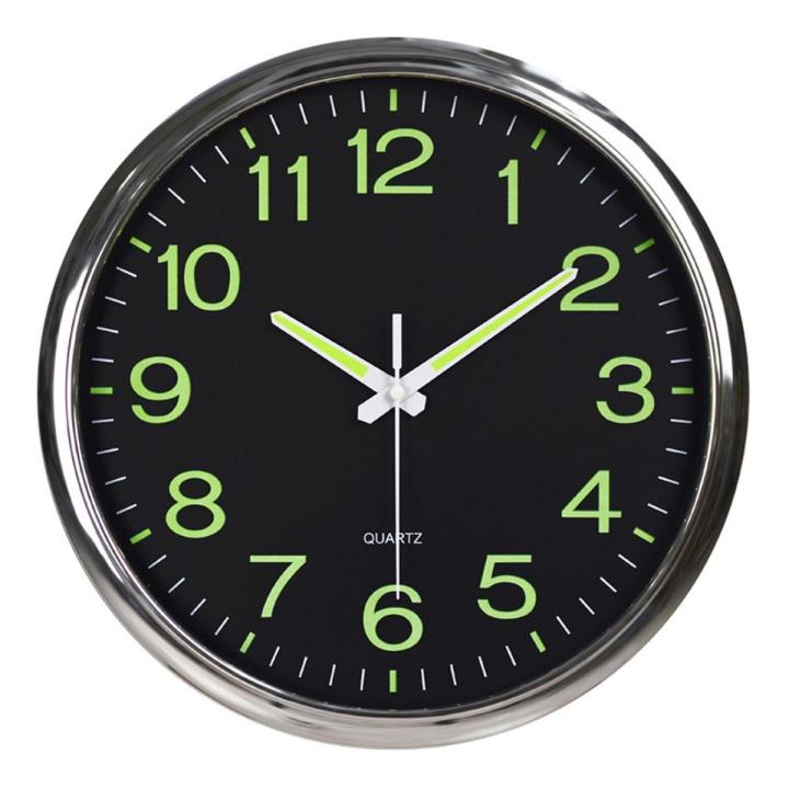 12 In The Night Dark Glow Wall Clock Luminous Silent Inch | Daraz.com.bd