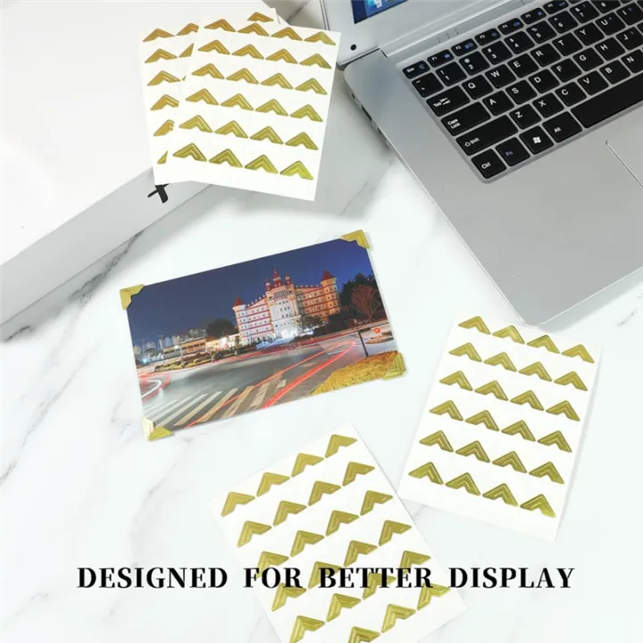 NCANRUI%20240%20Pieces%20Photo%20Corners%20for%20Scrapbooking,%20Gold%20Photo%20Corner%20Stickers,%20Self-Adhesive%20Photo%20Mounting%20Corners,Silver%20-%20Image%2010