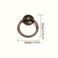 【Limited edition】 4pcs Circular Handle DrawerZinc Alloy Hanging Ring Dressing Table Drawer Knob Cabinet Door Handle Hardware Pull Ring. 