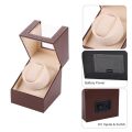 Automatic rotating wooden watch box suitable for mechanical watches. 