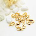 Golden Dolphin Hook Jewelry Making Accessories - Lobster Clasps Claw Hooks for Necklace and Bracelet - 7x12mm.