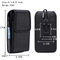 Nylon Waterproof Dual Pouch 2 Phone Belt Clip Case Holder For iPhone 15 14 13 12 Pro XS Max 7 8 Plus Men Tool Waist Bag Holster.