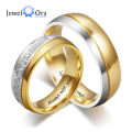 Customized Name Engraving Wedding Engagement Rings for Women Men Personalized Couple Rings with Zirconia Anniversary Gift.