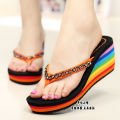 Vietnam Slippers Biti's Shoes Flip Flops Women's Shoes Summer High Heel Wedge Non-Slip Slippers Style Biti's Xiaoming. 