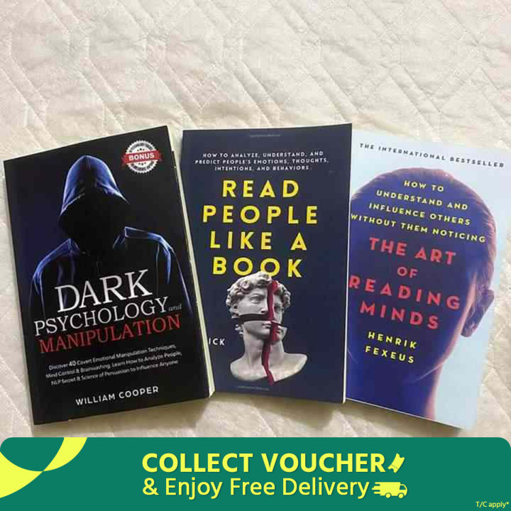 3 Books set(The Art of Reading Mind,Read People Like A Book,Dark psychology Manipulation)