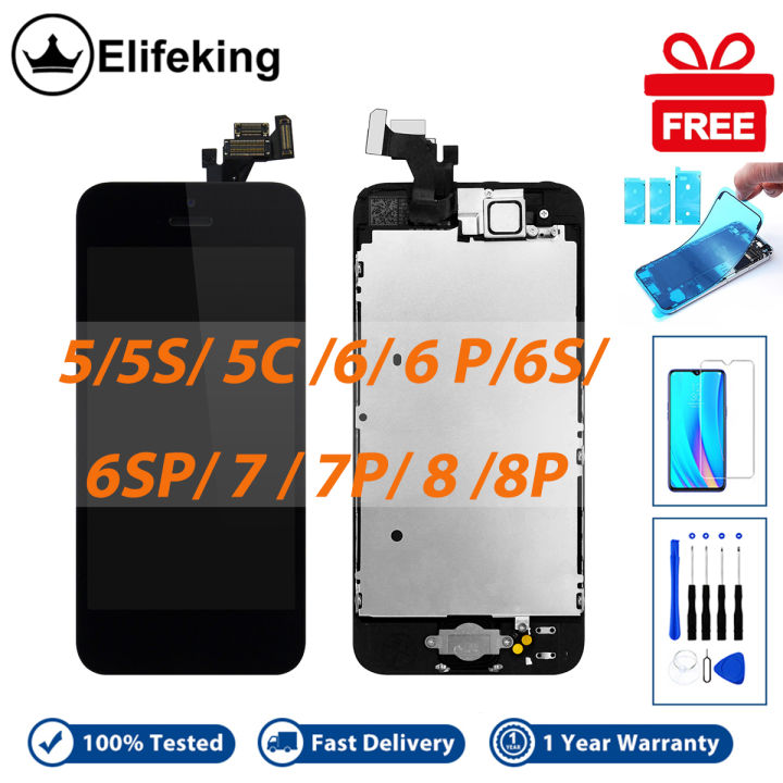 Complete LCD For iPhone 5 5S 5C 6 6S 7 8 Plus Touch Screen Display Digitizer Full Assembly Camera Grade