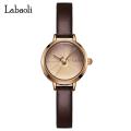 LABAOLI Leather Women Watches Creative Dial Rose Gold Women Bracelet Watches For Ladies Wrist Watches Quartz High Quality 2023. 