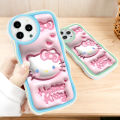 FELMYST Case For iPhone SE 2022 Hot Ins Cartoon Cute Hello Kitty Mobile Phone Casing Shockproof Soft Back Cover for Girl. 