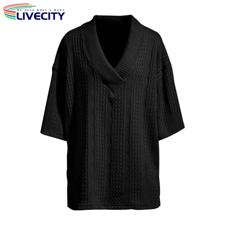 Men%20Top%20Men's%20Retro%20Applique%20V%20Neck%20Half%20Sleeve%20Loose%20Fit%20T-shirt%20Soft%20Breathable%20Sports%20Casual%20Tee%20Polyester%20Half-sleeve%20Shirt%20-%20Image%203