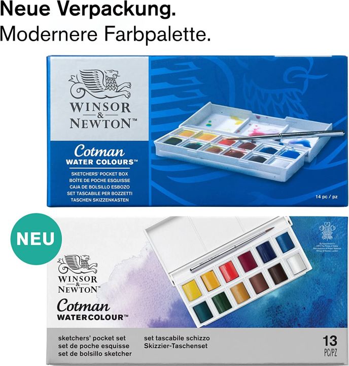 Winsor%20Newton%2012%20Color%20Cotman%20Solid%20Watercolor%20Paint%20Sketchers'%20Pocket%20Box%20Half%20Pans%20Palette%20Watercolor%20Brush%20Acuarela%20School%20-%20Image%204