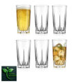 Nasir Diamond Cut Glass Set (N50T) – 6 Pcs Bar Tumblers for Water, Juice, Beer & Cocktails. 