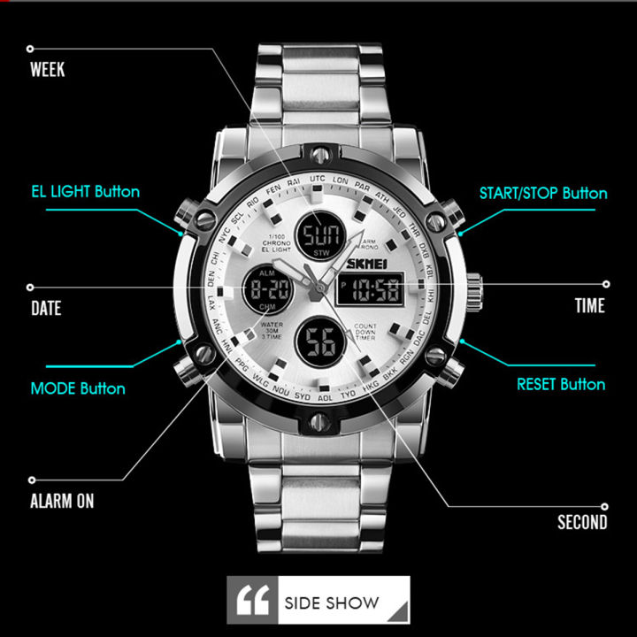 Skmei%201389%20Waterproof%20Stainless%20Steel%20Digital%20Watch%20-%20Watch%20For%20Men%20-%20Image%204