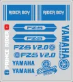YAMAHA bike all sticker | bike modify sticker | YAMAHA  FZS V2 sticker | Bike full set Sticker- ( Waterproof & Premium quality) | customize sticker | custom sticker for bike..car modified sticker for bike. 