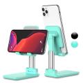 Foldable Portable Desktop Stand Adjustable Height And Angle Phone Holder - White. 