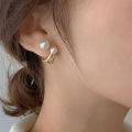 Fashion Elegant Tulip Stud Earrings Two Wearing Pearl Earrings Simple Cute Korean Jewelry. 