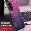 For Samsung Galaxy A05s Case Gradient Phone Back Hard Glass Cover.