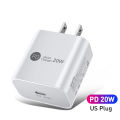 PD 20W Fast Charging USB C Wall Mount Charger. 