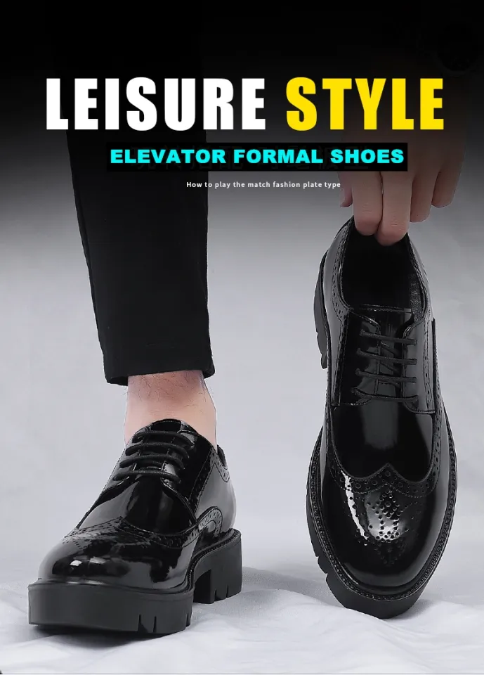Formal Shoes With Heels For Men Platform High Heel 4/7/9 CM Height