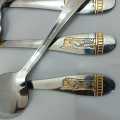 AYD 6 pcs stainless steel Tea spoon golden color design 15cm long Tea spoon.