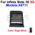 For Infinix Note 30 4G 5G 30 Pro 30i  X6833B X6716B X6711 X678B X6716 Sim Tray Micro SD Card Slot with Sim Ejector Pin Replacement Part. 