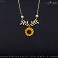 Glam Touch Premium Sunflower Jewelry Set. 